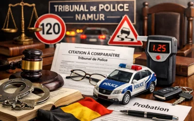 Droit de la circulation routière – roulage- Tribunal de Police-  défense après citation pénale devant le Tribunal de police de Namur (toutes infractions excès de vitesse, alcoolémie, délit de fuite,…)  : modification législative importante.